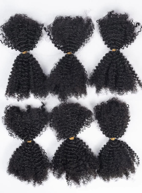 4B4C Afro Kinky Curly Bulk Braiding Human Hair Extensions