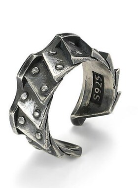 S925  silver original locomotive gear irregular shape male a