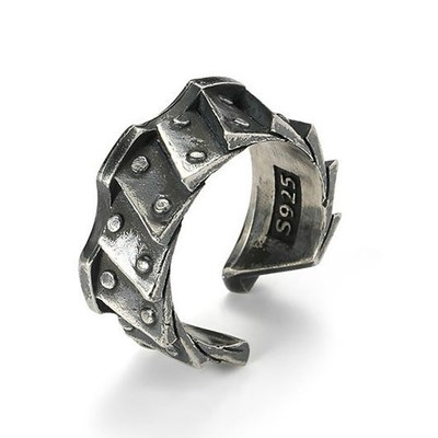 S925  silver original locomotive gear irregular shape male a