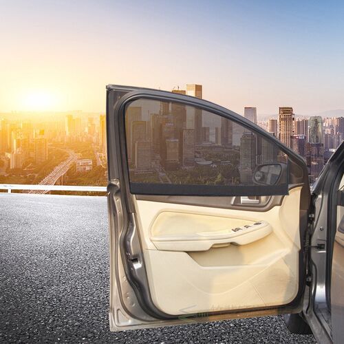 Magnetic Car Side Window Sun Shade UV Protection Curtain Fou