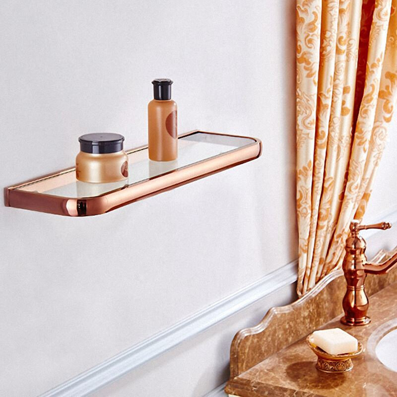 Luxury Rose Gold Bathroom Accessories Brass Wall Mounted Toi