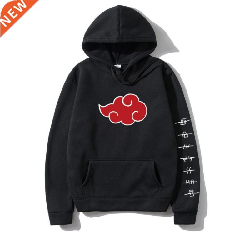 Japanese Anime Akatsuki Cloud Symbols Pullover Hoodie Men Fa