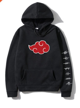 Japanese Anime Akatsuki Cloud Symbols Pullover Hoodie Men Fa