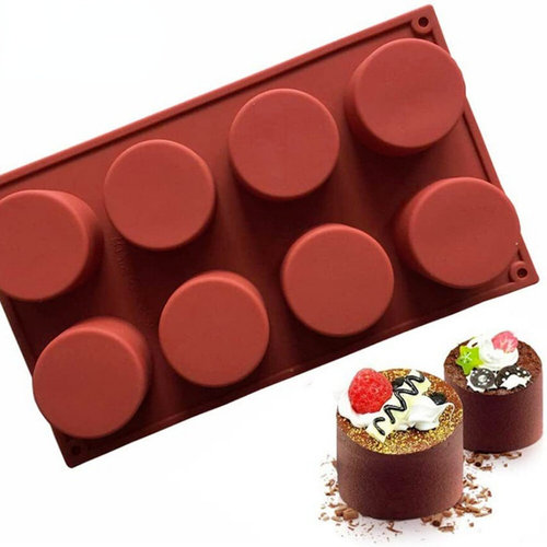 Silicone Mold Cake Pastry Baking Round Jelly Pudding Soap跨