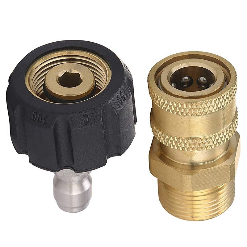 Pressure Washer Adapter Set M22 To 1/4 Inch Quick Connect Ki