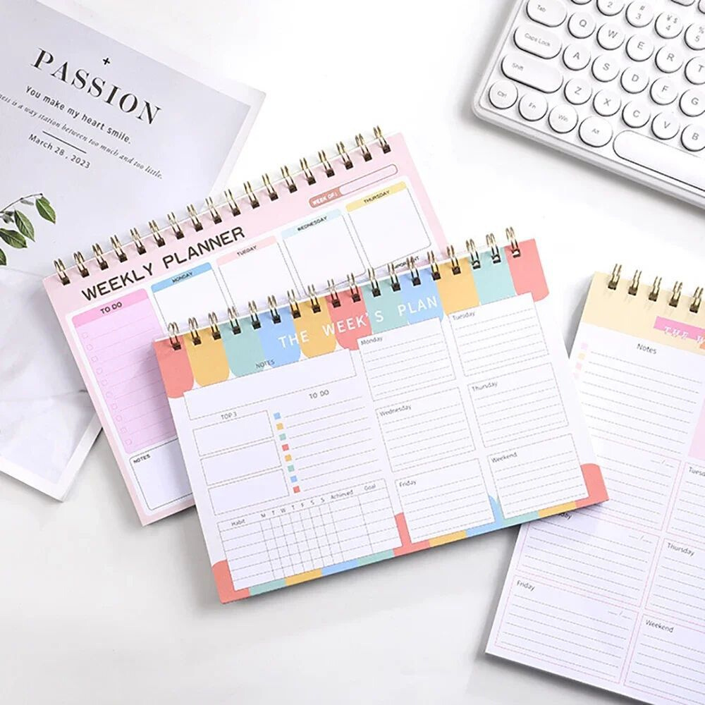 2024 A5 English Weekly Planner Coil Notebooks To Do List Pla