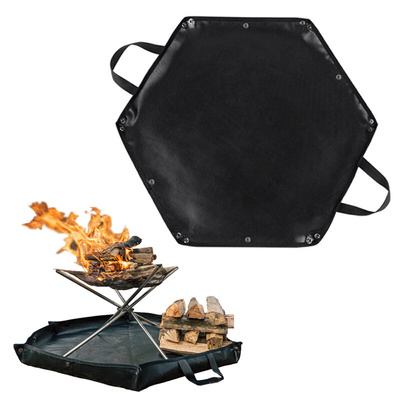 Camping Fire Pit Mat Hexagonal Portable Fireproof High