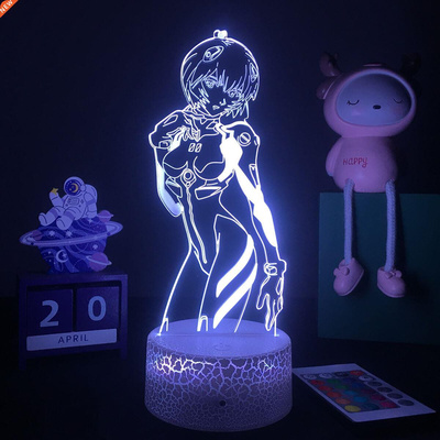3d Led Lamp Anime Evangelion for Bedroom Decorative Nightlig