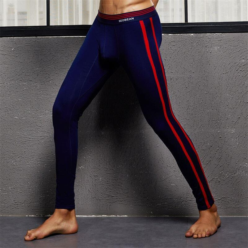 Thermal Underwear Mens Long Johns Striped Mens Leggings Homb