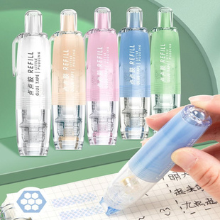 360 Degree Rotation Tip Double Sided Adhesive Press Type Pen