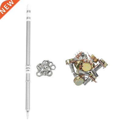 10Pcs 1M Ohm B1M Knurled Shaft Linear Rotary Taper Potentiom