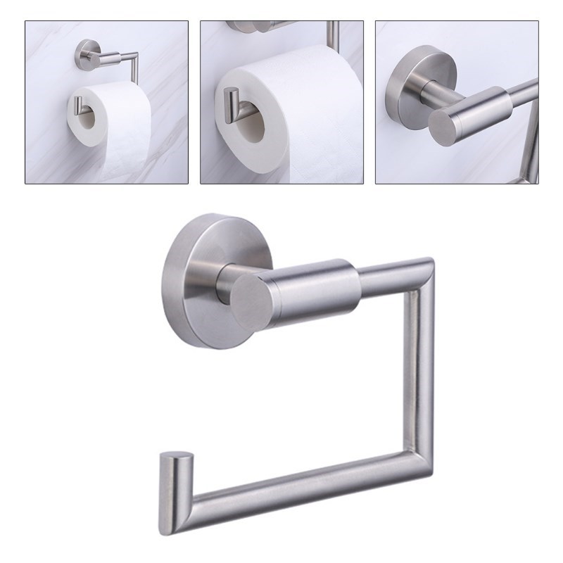 Punch-free Wall Mounted Paper Roll Holder Partition Shelf To