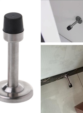 Stainless Steel Door Stopper Sound Dampening Rubber Bumper W