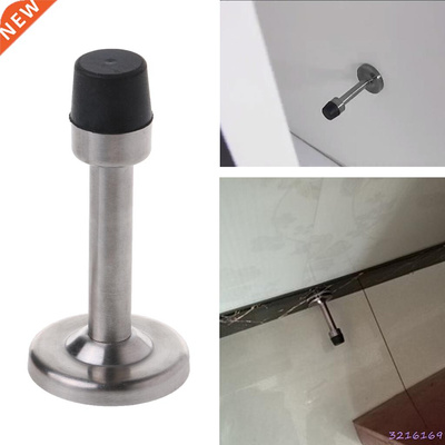 Stainless Steel Door Stopper Sound Dampening Rubber Bumper W