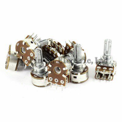 10pcs WH148 B1K Linear Potentiometer 15mm Shaft With Nuts An