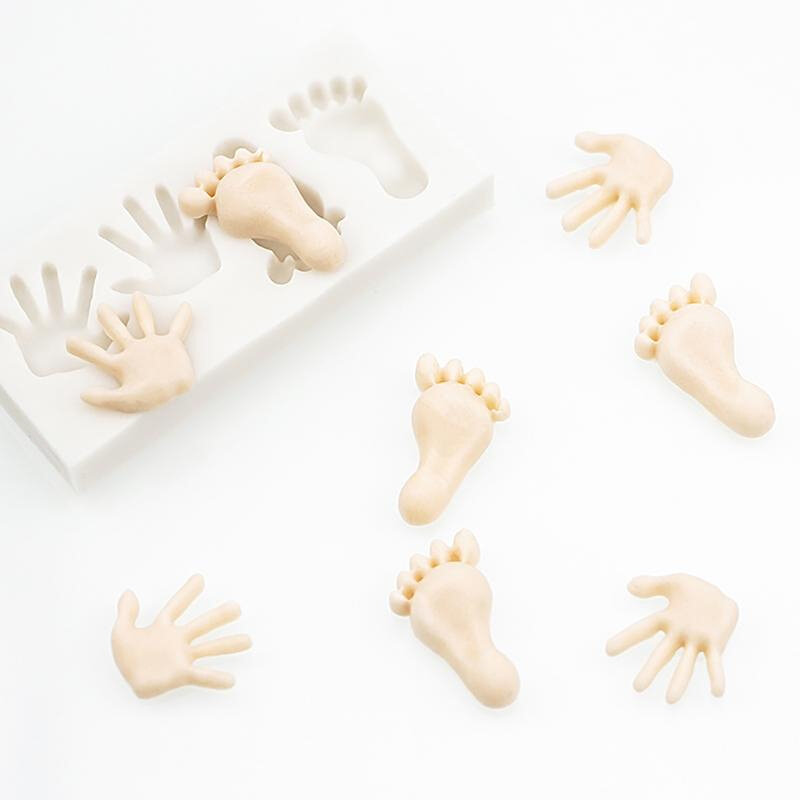 3D Baby Feet Hands Silicone Molds Candy Chocolate Mould DIY