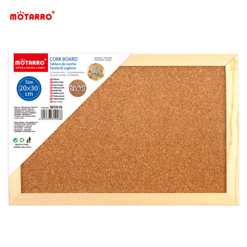 MOTARRO Cork Wood Wall Hanging Message Bulletin Board Frame