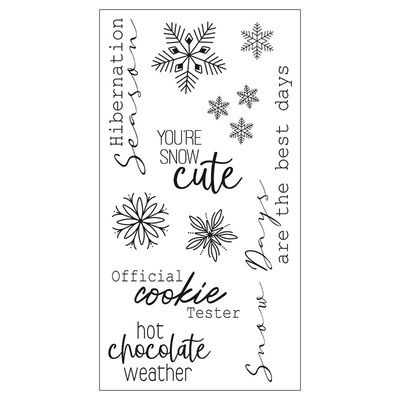 Winter Sentiments Clear Stamps Christmas Crafts Snowflake