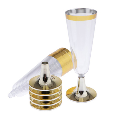Durable Plastic Champagne Flutes Tumblers Water Glasses For