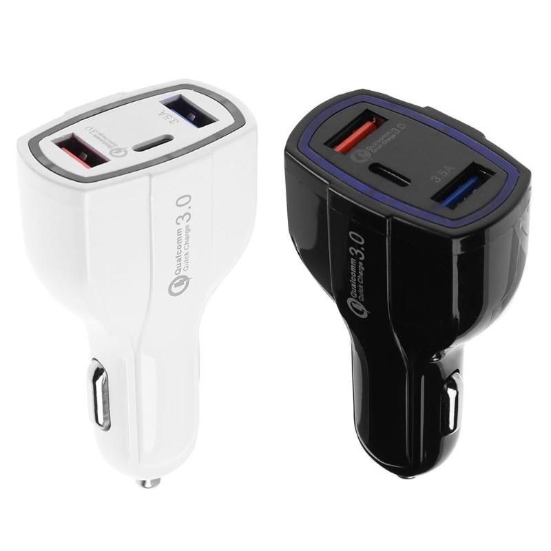 QC 3.0 USB Car Phone Charger 35W USB Type C Car Chargers Pho