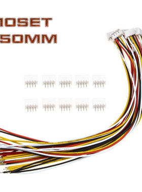 10pcs 150mm ZH-1.5 4 Pin 28AWG Wire Cable Connector  ZH-1