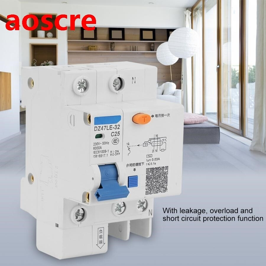 Current Circuit Breaker DZ47LE-32 1P+N C25 Circuit Breaker L