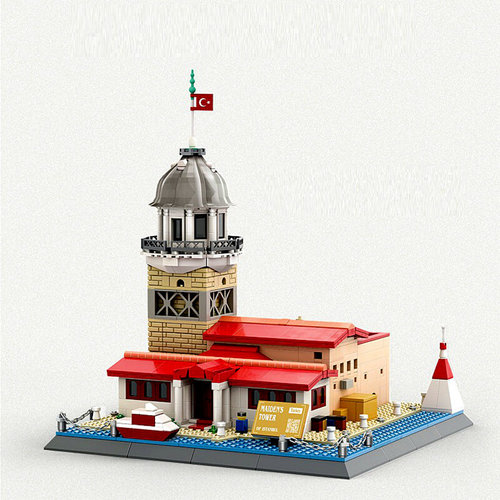 Architecture Bricks Model Turkey Istanbul Girl Tower