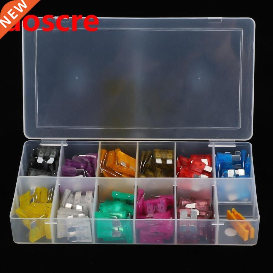 165Pcs Medium Car Blade Fuse 2~40Amp Assortment Kit Coloured