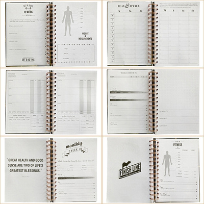 A5 Coil Notebook Binder Fitness Journal Workout Planners