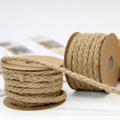 10m DIY Craft Vintage Natural Jute Twine Rope String Cord We