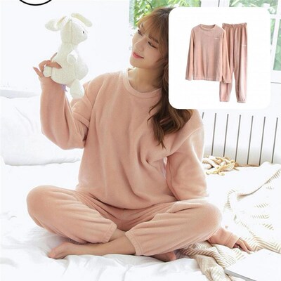 Leisure 2Pcs/Set Fabulous Comfy Pajamas Set Quick Dry Winter