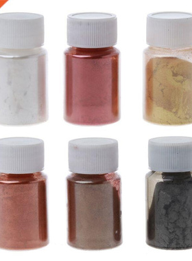 6 Color Metal Tones Mica Pearl Powder Pigment Jewelescent Se