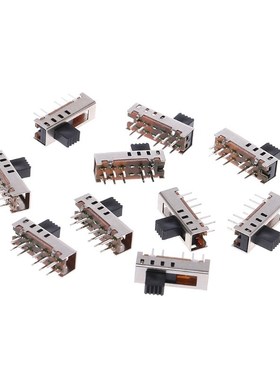 10Pcs SS24E01-G5 Slide Switches Vertical 0.5A 10 Pin 4 Posit