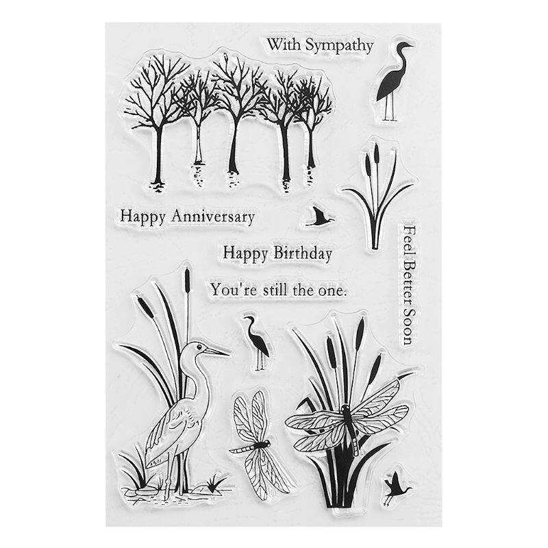Reed Waterbird Silicone Clear Seal Stamp DIY Scrapbooking Em