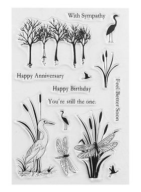 Reed Waterbird Silicone Clear Seal Stamp DIY Scrapbooking Em