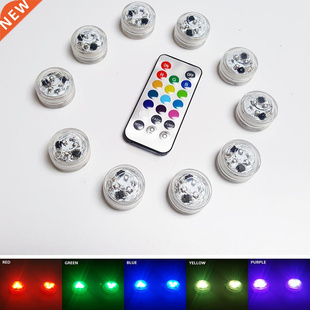 3 Led Remote Controlled RGB Submersible Light Battery Operat