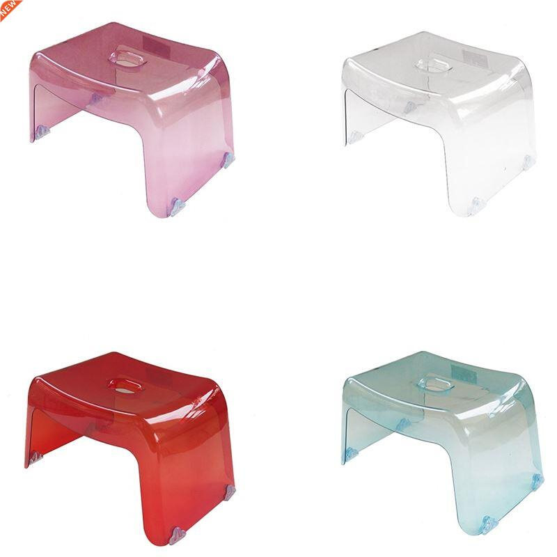 Bathroom Bath Stool Non-Slip Transparent Shoe Changing Stool