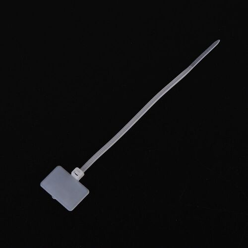 100Pc Self-Locking White Zip Ties Write Wire Power Cable Lab
