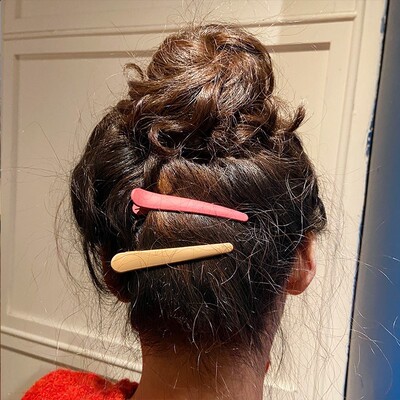 INS wind color clip bang clip makeup frosted hairpin South K