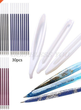 Pcs  Ballpoint Pen Silicone Resin Molds With 0Pcs Refil