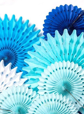 12pcs Paper Rosettes Baby shower Party Decorations Snowflake