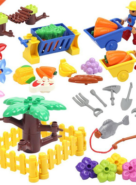 Big Building Blocks Plant Farm Flower e Fence Fruit Vegetabl