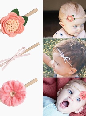 1PC Newborn Baby Girl Hairbands Elastic Adjustable Flower La