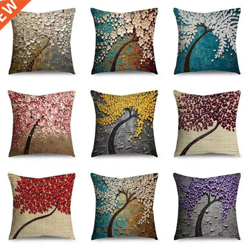 45CM Linen Oil Painting Black Large e and Flower Birds Sofa