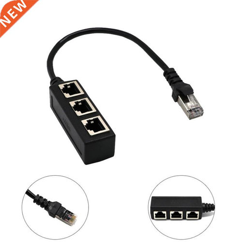 RJ45 1 To 3 Ethernet LAN Network Cable Splitter 3 Way Extend