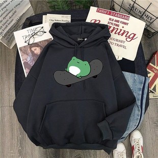 frog Skateboard Springtime and Sweatshirt men oversized 2021