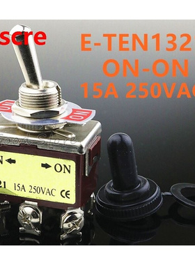 1pcs E-TEN1321 12mm 250V 15A 6 Pin ON-ON Toggle Switch Rocke