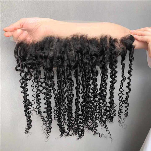 Pixie Curly 13X4 13X6 Transparent HD Lace Frontal Black