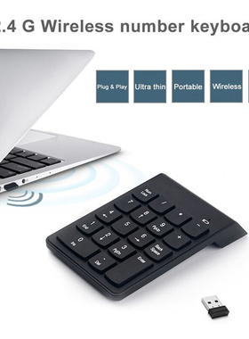 18 Keys 2.4GHz Wireless Numeric Keyp USB Digital Nump fo
