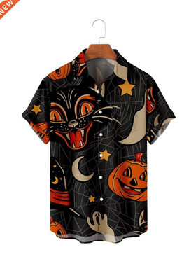 2021 Men's Short Sleeve Lapel Shirt Large Size Hallo